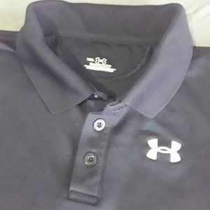 Youth Under Armour black Polo shirt Dry fit size Youth XL like new gently used